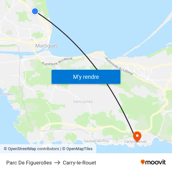 Parc De Figuerolles to Carry-le-Rouet map