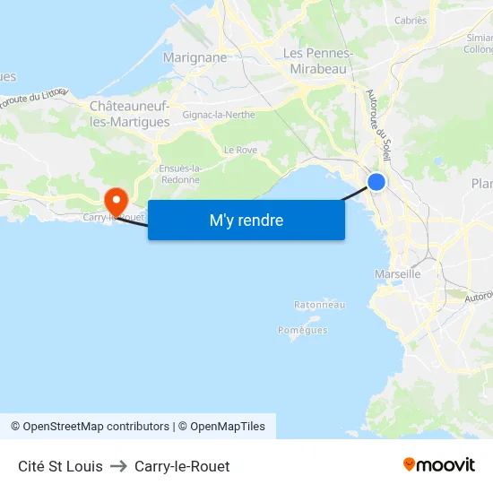 Cité St Louis to Carry-le-Rouet map