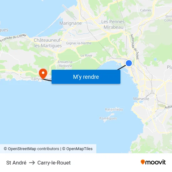 St André to Carry-le-Rouet map