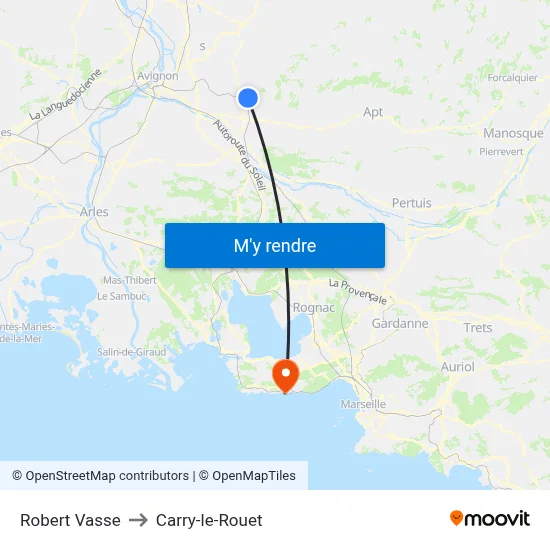 Robert Vasse to Carry-le-Rouet map