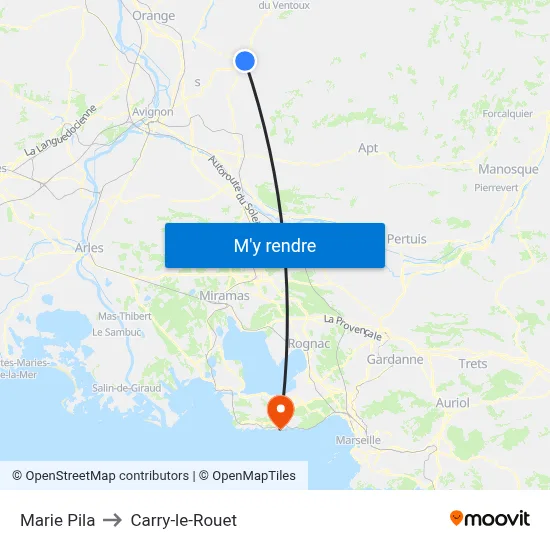 Marie Pila to Carry-le-Rouet map