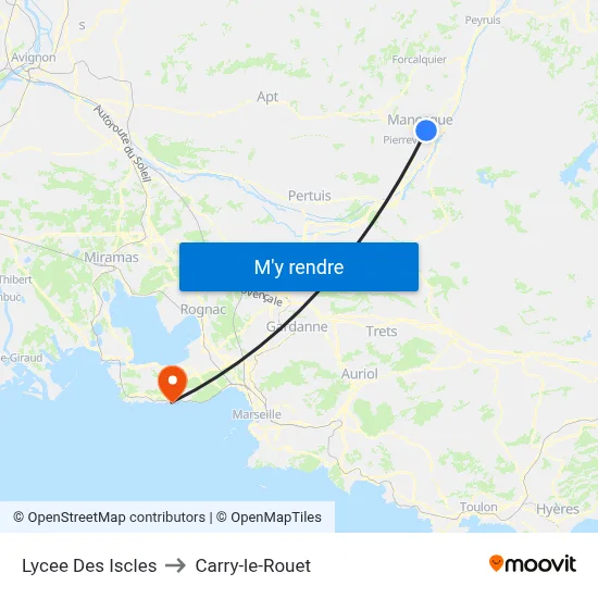Lycee Des Iscles to Carry-le-Rouet map