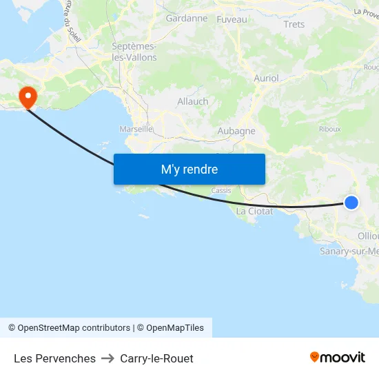 Les Pervenches to Carry-le-Rouet map
