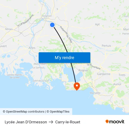 Lycée Jean D'Ormesson to Carry-le-Rouet map