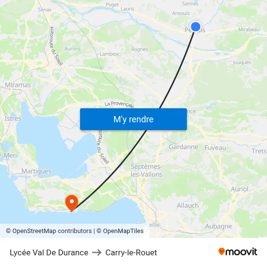 Lycée Val De Durance to Carry-le-Rouet map