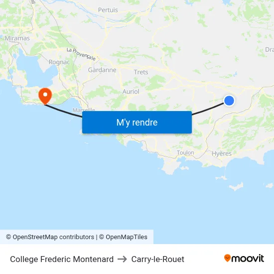 College Frederic Montenard to Carry-le-Rouet map