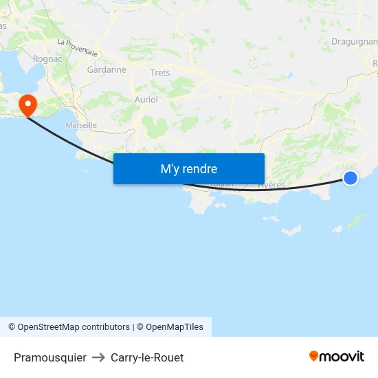Pramousquier to Carry-le-Rouet map