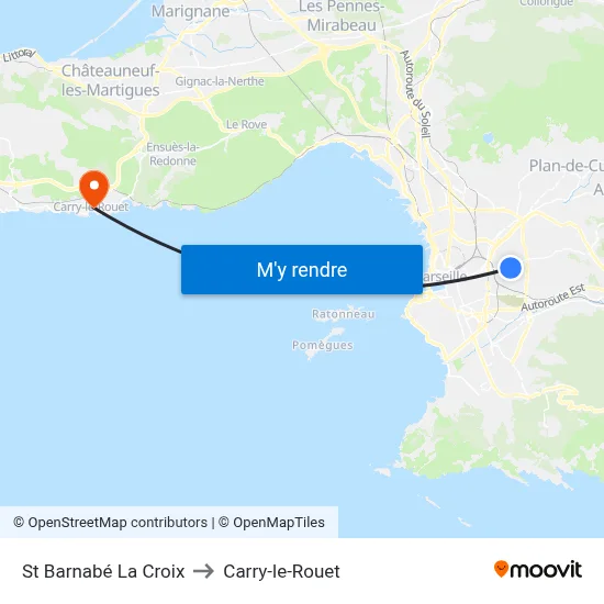 St Barnabé La Croix to Carry-le-Rouet map