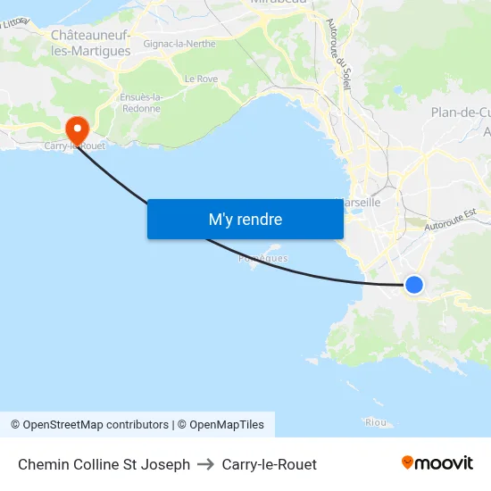 Chemin Colline St Joseph to Carry-le-Rouet map