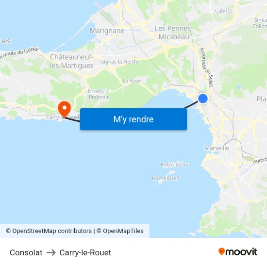 Consolat to Carry-le-Rouet map