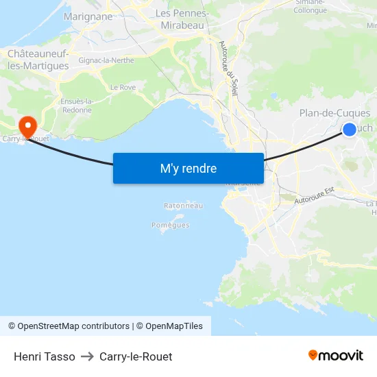 Henri Tasso to Carry-le-Rouet map