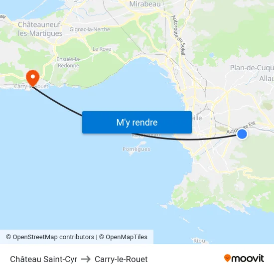 Château Saint-Cyr to Carry-le-Rouet map