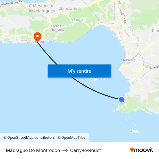 Madrague De Montredon to Carry-le-Rouet map