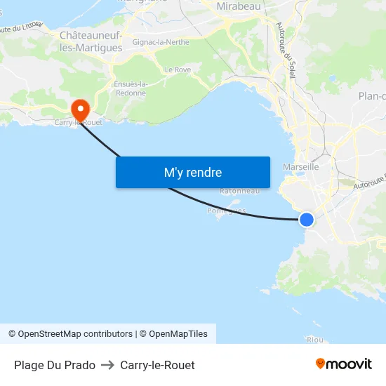 Plage Du Prado to Carry-le-Rouet map