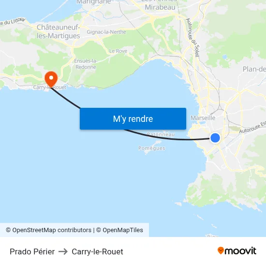 Prado Périer to Carry-le-Rouet map