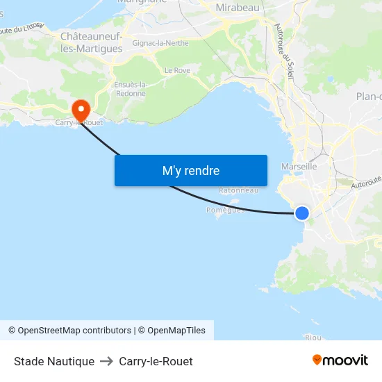 Stade Nautique to Carry-le-Rouet map