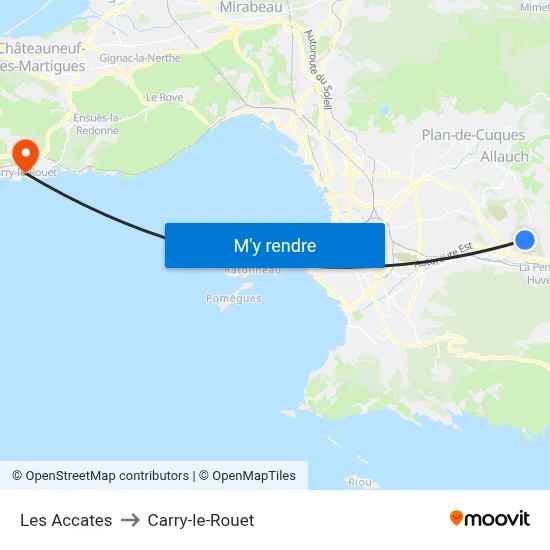 Les Accates to Carry-le-Rouet map