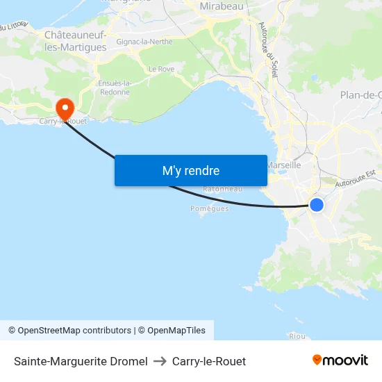 Sainte-Marguerite Dromel to Carry-le-Rouet map