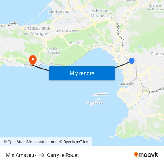 Min Arnavaux to Carry-le-Rouet map