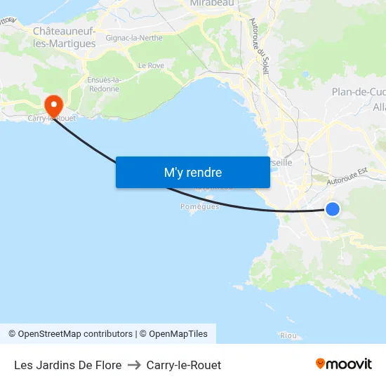 Les Jardins De Flore to Carry-le-Rouet map