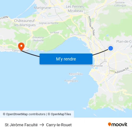 St Jérôme Faculté to Carry-le-Rouet map