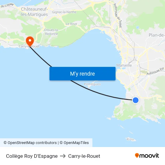 Collège Roy D'Espagne to Carry-le-Rouet map