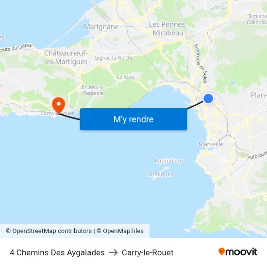 4 Chemins Des Aygalades to Carry-le-Rouet map