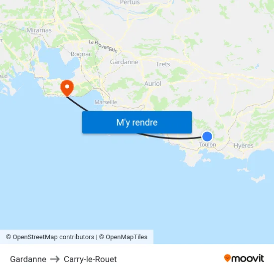 Gardanne to Carry-le-Rouet map