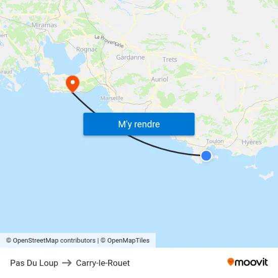 Pas Du Loup to Carry-le-Rouet map
