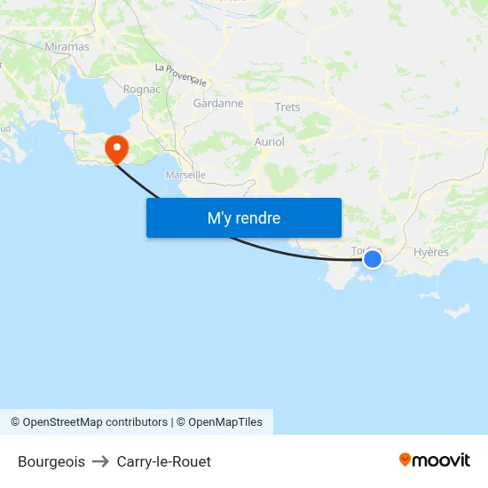 Bourgeois to Carry-le-Rouet map