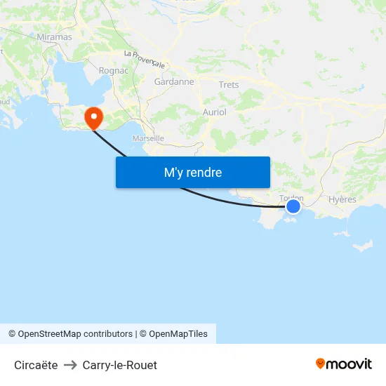 Circaëte to Carry-le-Rouet map