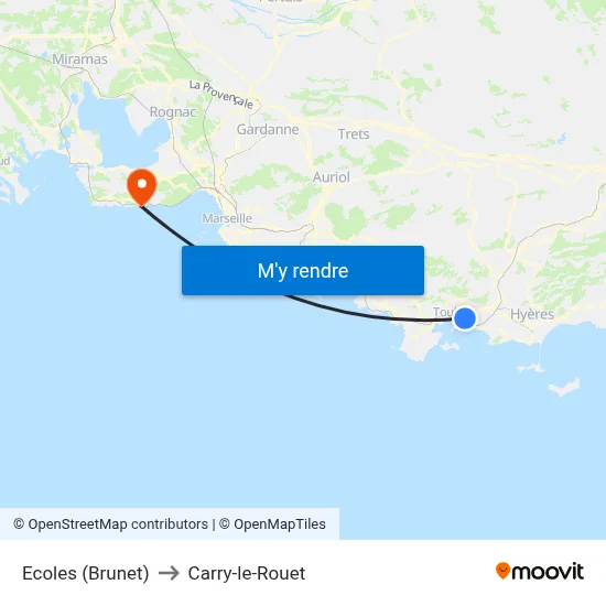 Ecoles (Brunet) to Carry-le-Rouet map