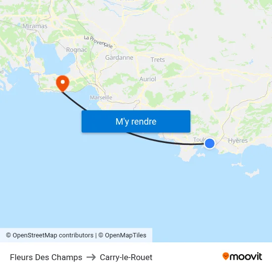 Fleurs Des Champs to Carry-le-Rouet map