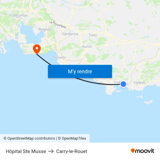 Hôpital Ste Musse to Carry-le-Rouet map