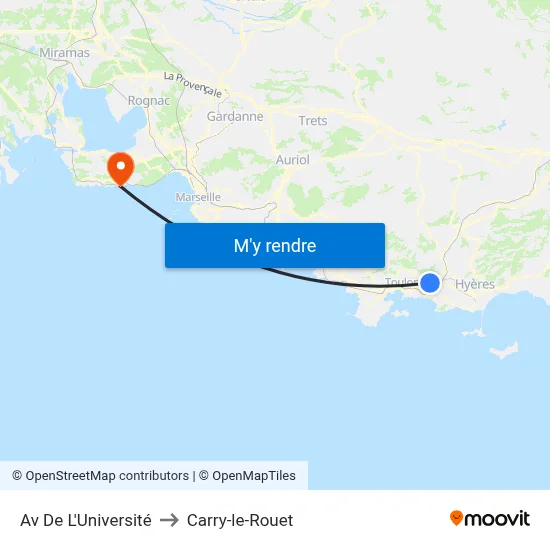 Av De L'Université to Carry-le-Rouet map