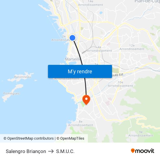 Salengro Briançon to S.M.U.C. map