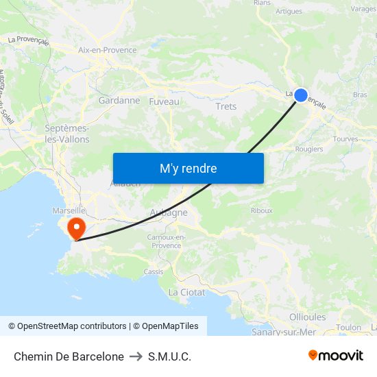 Chemin De Barcelone to S.M.U.C. map