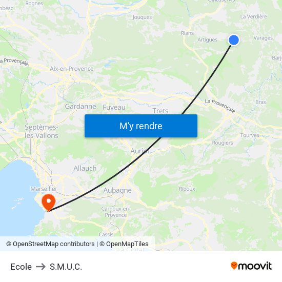 Ecole to S.M.U.C. map