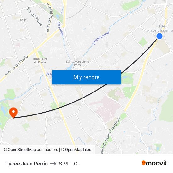 Lycée Jean Perrin to S.M.U.C. map