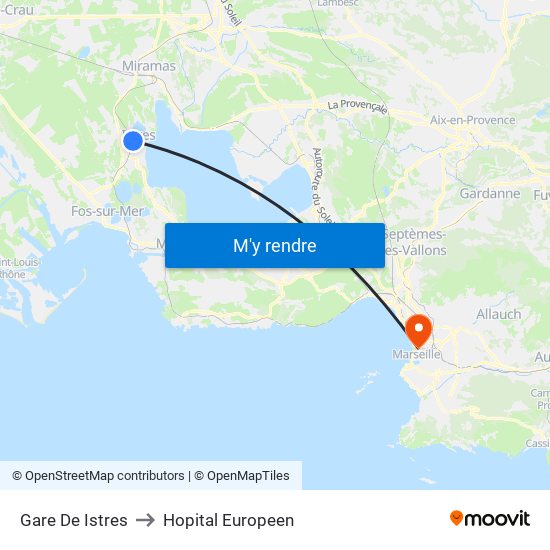 Gare De Istres to Hopital Europeen map