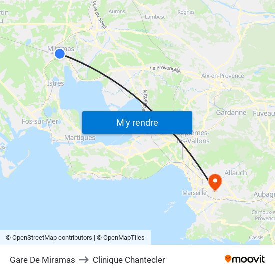 Gare De Miramas to Clinique Chantecler map