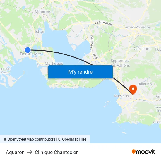 Aquaron to Clinique Chantecler map