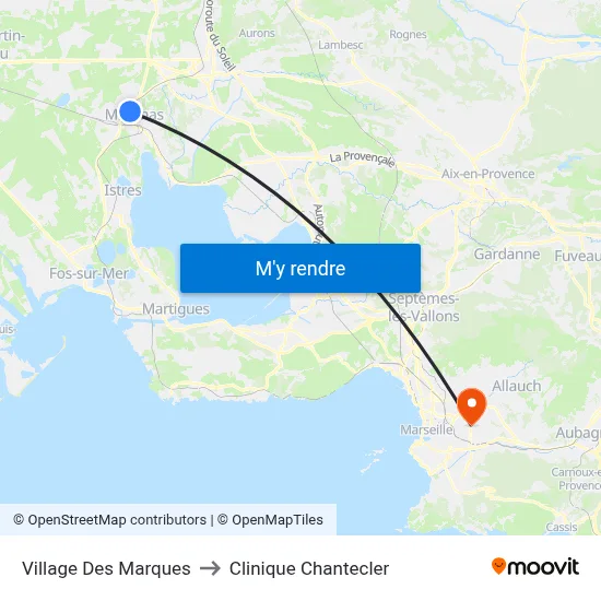 Village Des Marques to Clinique Chantecler map