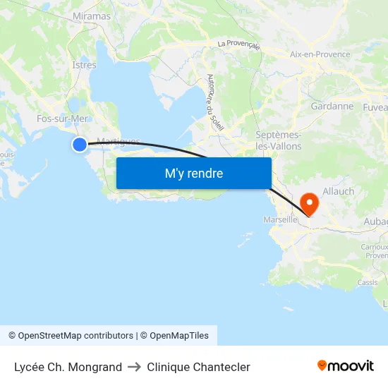 Lycée Ch. Mongrand to Clinique Chantecler map