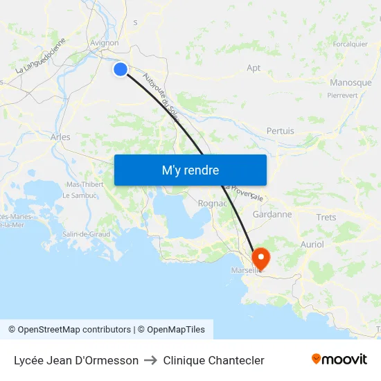 Lycée Jean D'Ormesson to Clinique Chantecler map