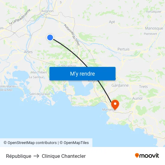 République to Clinique Chantecler map