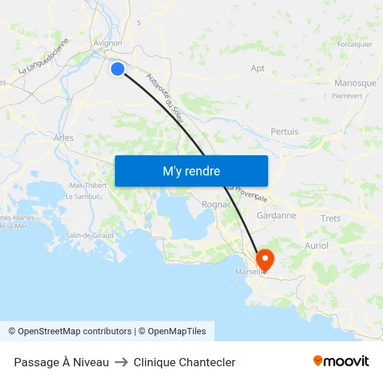 Passage À Niveau to Clinique Chantecler map