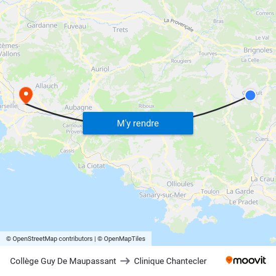 Collège Guy De Maupassant to Clinique Chantecler map
