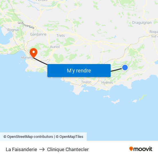 La Faisanderie to Clinique Chantecler map