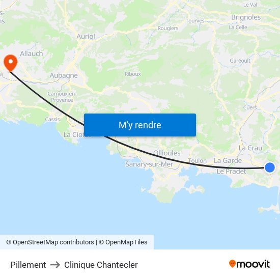 Pillement to Clinique Chantecler map